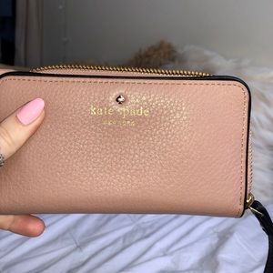 Pink and black Kate spade wallet